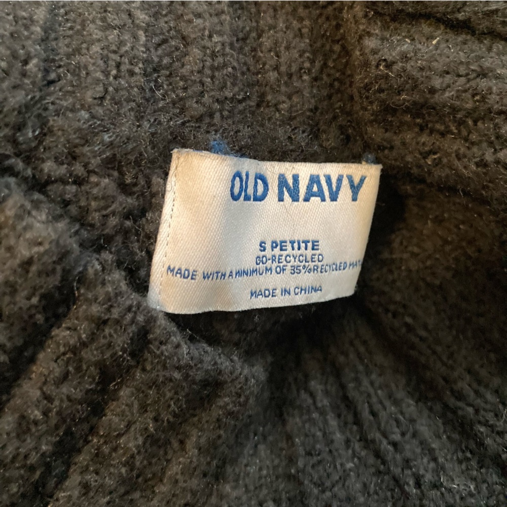 Old Navy Black Ribbed Knit Mini Sweater Dress - Picture 5 of 5